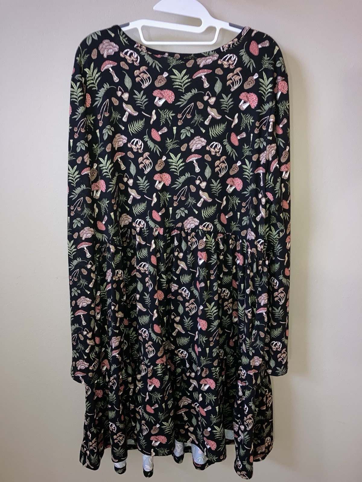 Hot Topic Dress Plus Size 3 Black AllOver Print Mushroom Whimsigoth Fairy Goblin
