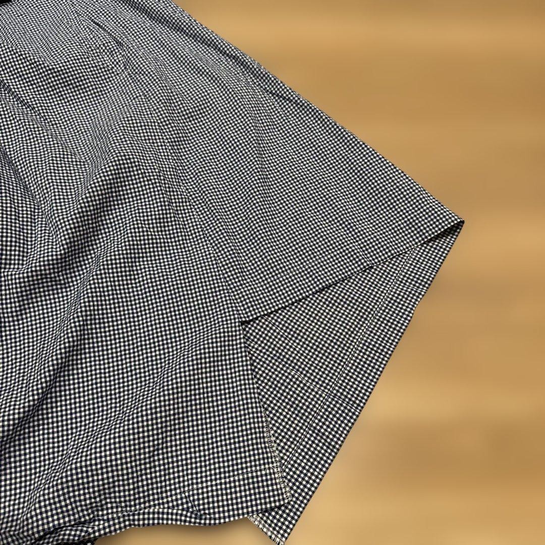 USED COMME DES GARCONS GINGHAM CHECK ASYMMETRICAL DRESS, BLUE GOOD