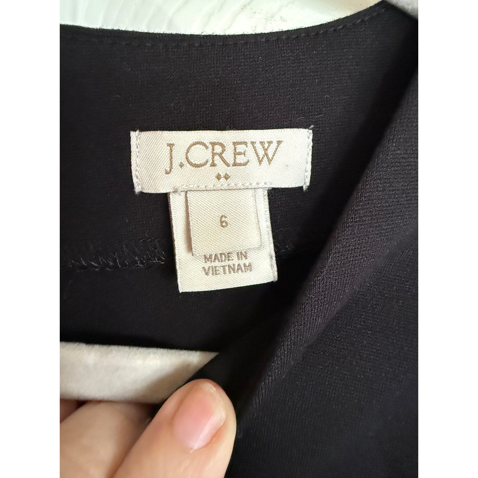 J.Crew Womens Black 3/4 Sleeve Sheath Dress Size 6 Professional Workwear