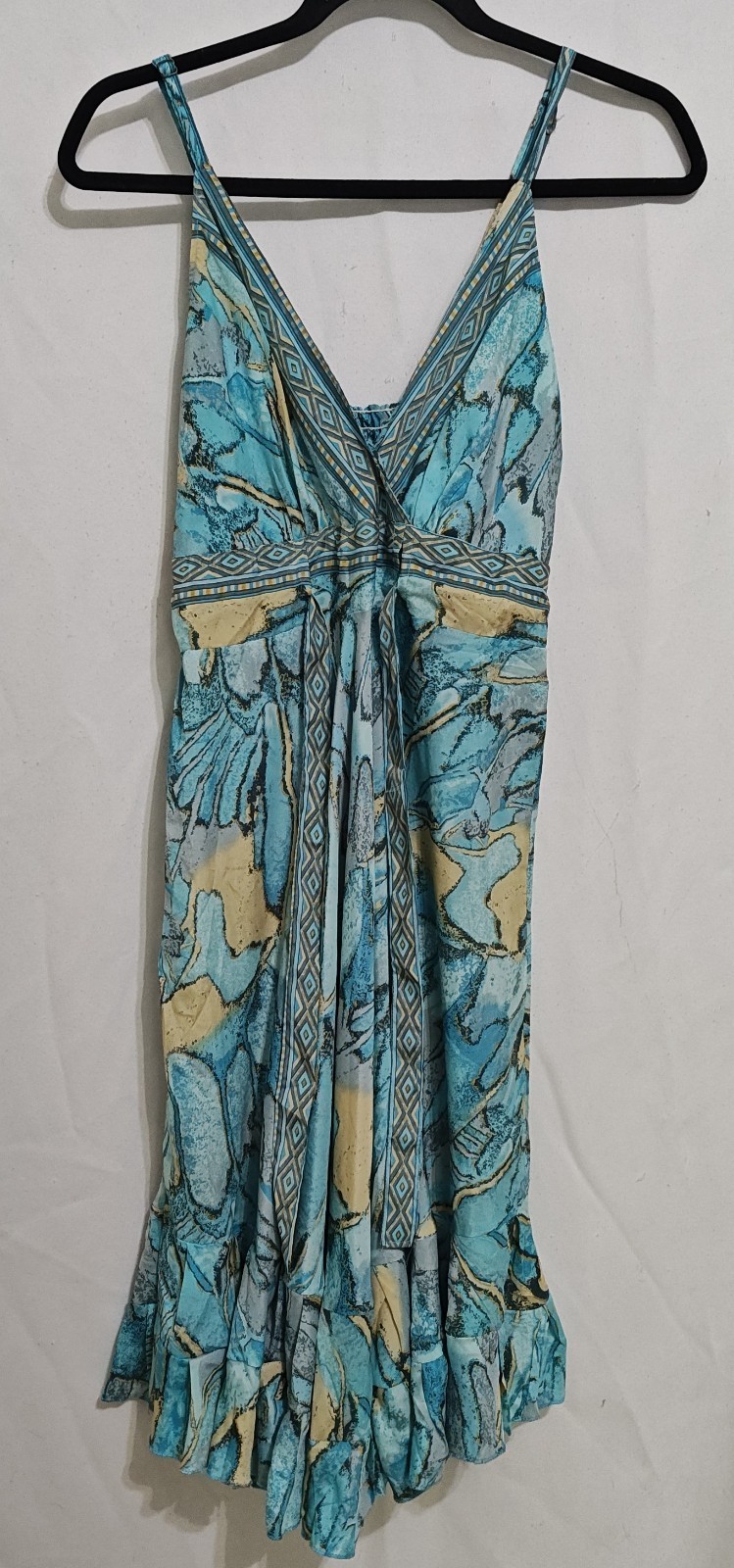 India Boutique Women’s Fit & Flare Midi dress One Size Or Medium Light Blue
