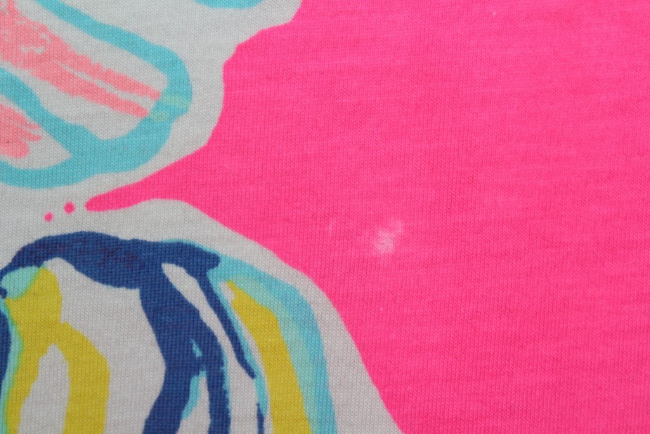 Lilly Pulitzer Marlowe Dress 100% Pima Cotton Pink Floral Boat Neck Nautical L