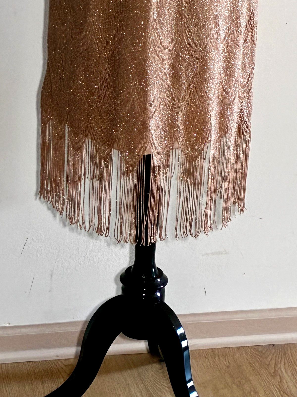 NWPT-Thalia Sodi Flapper Style Sleeveless Shift Fringe Dress (Gold) -Size XL/XG