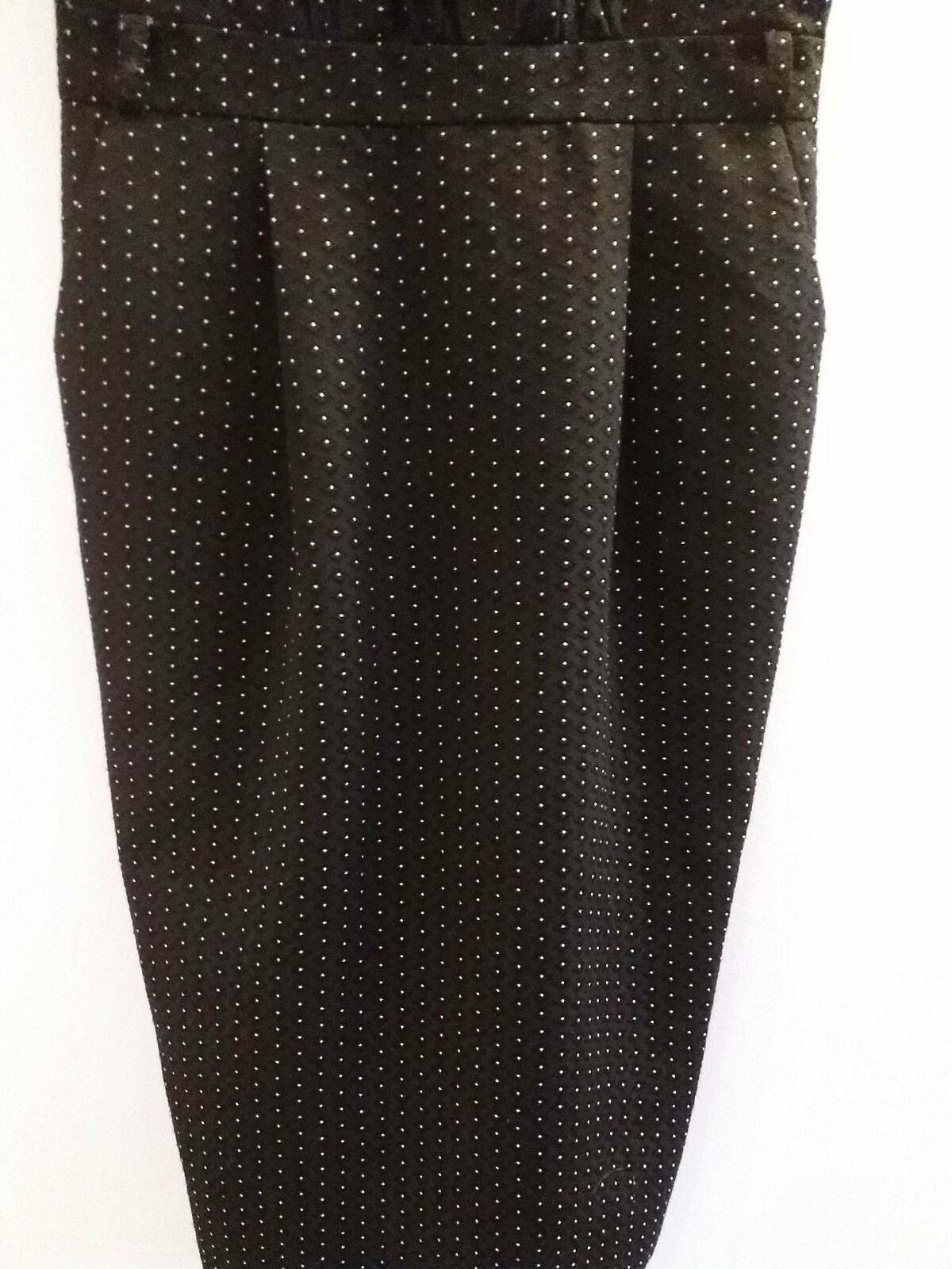 WAREHOUSE DRESS SIZE 8 BLACK SCOOP NECK LOW BACK Shift Black Spotty White Cc