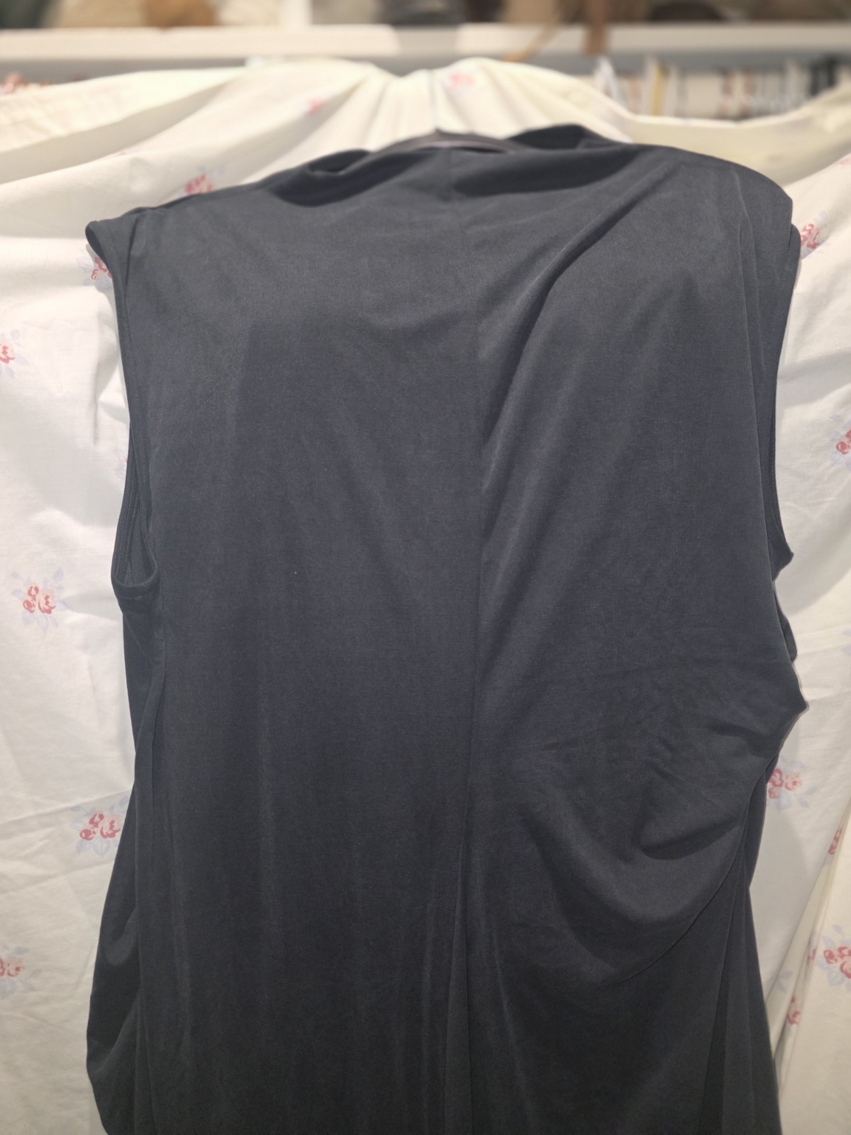 Old Navy Black Solid Sleeveless Ruched Stretch Knee Dress Plus 2X