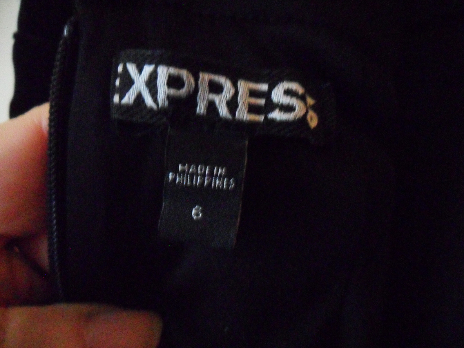 EXPRESS Black Velvet Plunging V-Neck Sheath DRESS sz 6, Slit at the Back Bottom