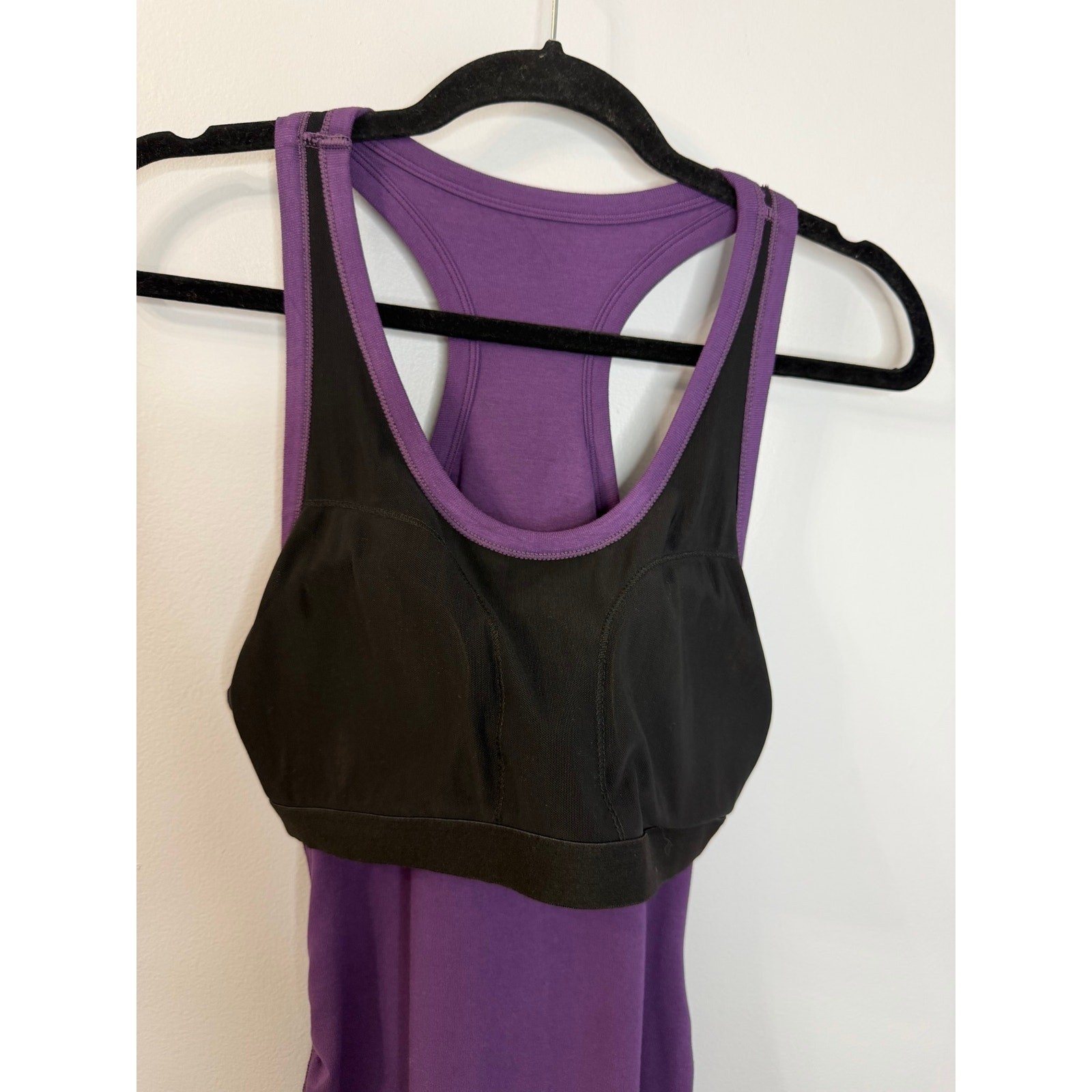 Halara Racerback Ruched Built-in Bra Midi Casual Dress Jersey Stretch Sz M New