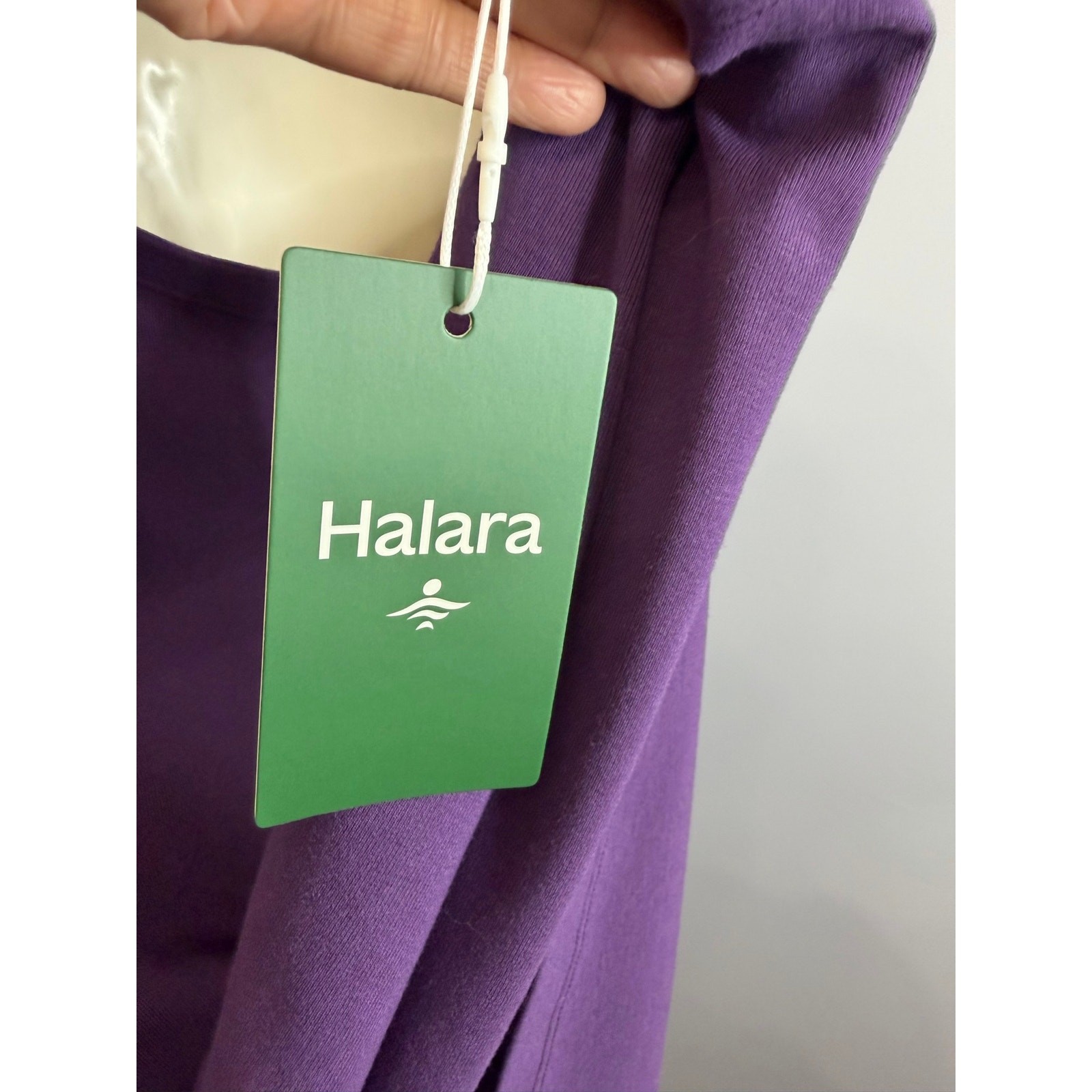 Halara Racerback Ruched Built-in Bra Midi Casual Dress Jersey Stretch Sz M New