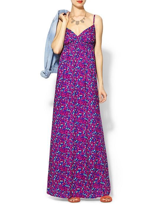 Splendid Watercolor Floral Maxi Dress Sz M ‘Plum’ Beautiful & Rare NEW