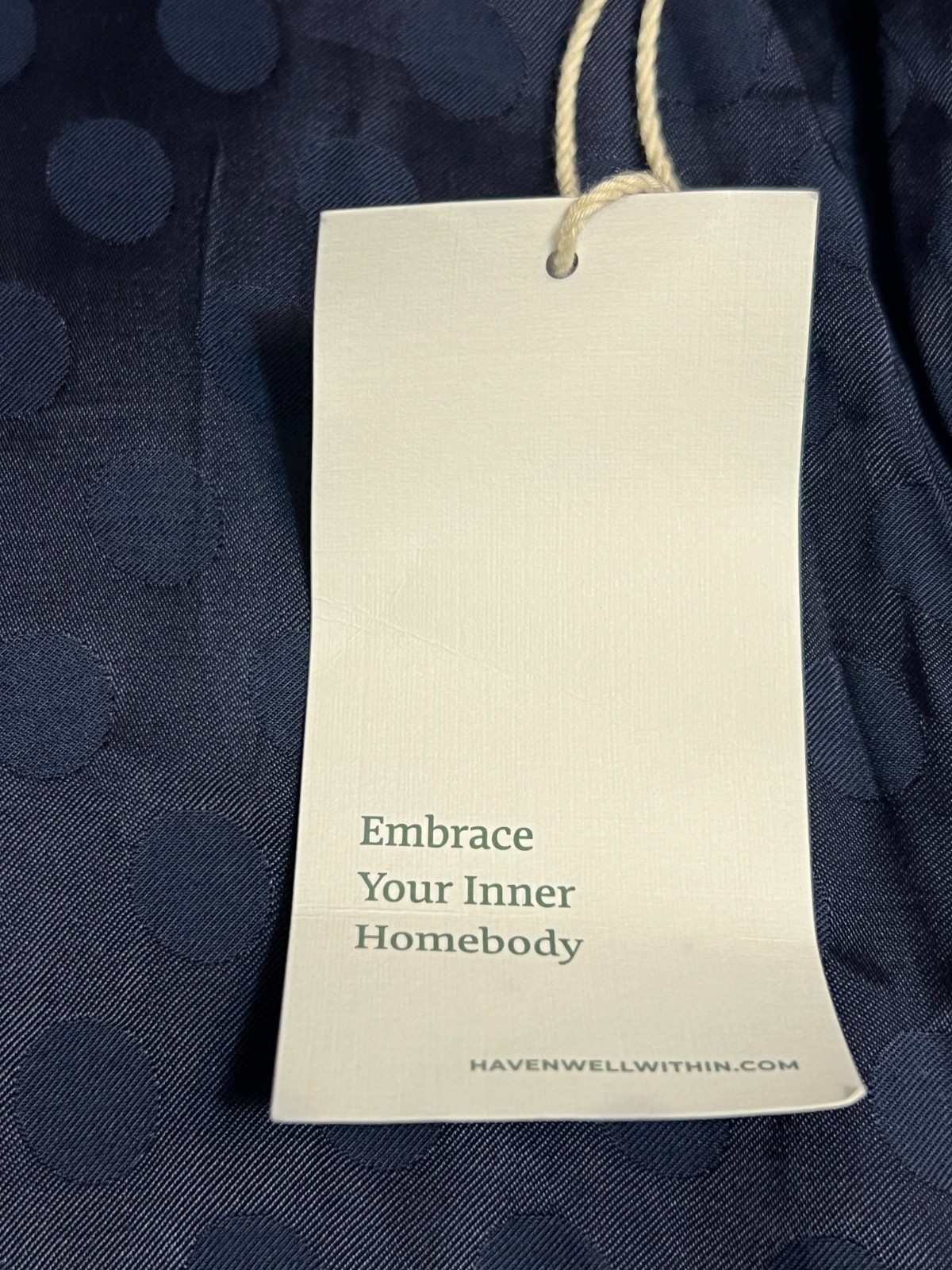 Haven Well Within Shift Dress Navy Polka Dot Jacquard Soft Viscose NWT Size S