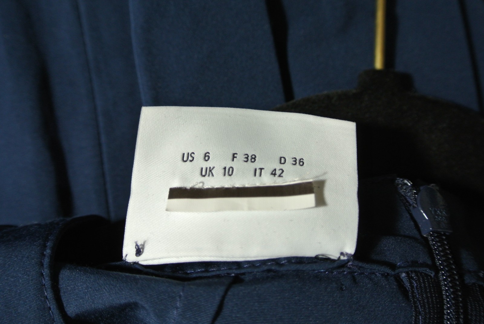 NEW, Akris Techno Taffeta Midi Dress in Navy Sz 6 #LD351