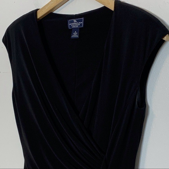 EUC American Living Gathered Waist Ruffle Dress