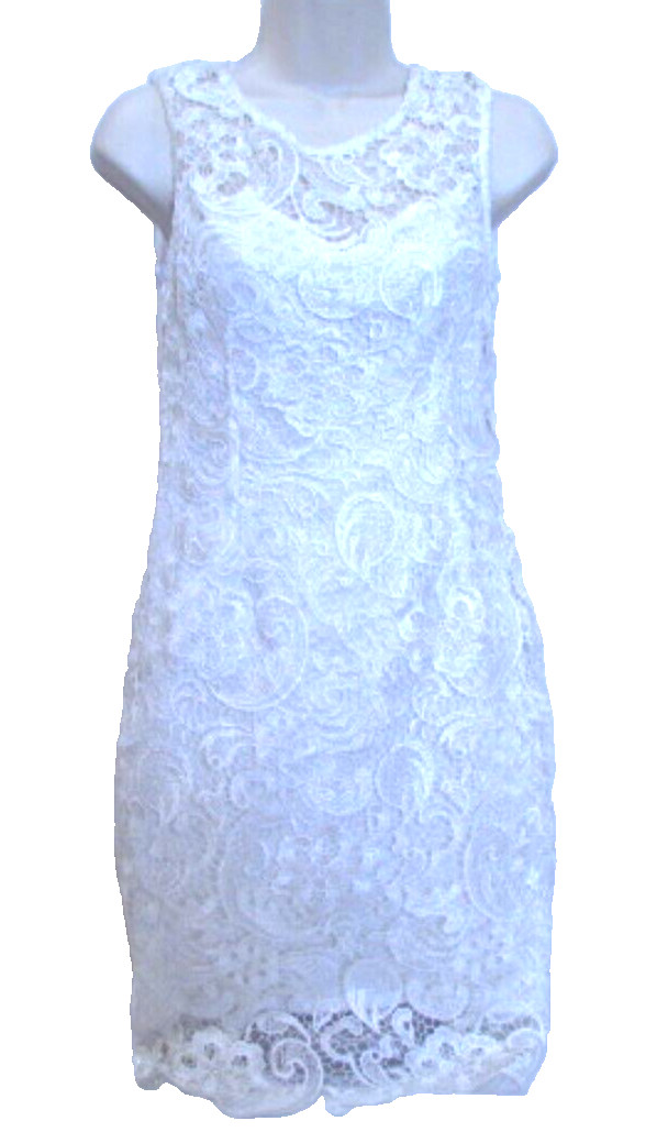 Alythea Women’s White Lace Evening Dress Small