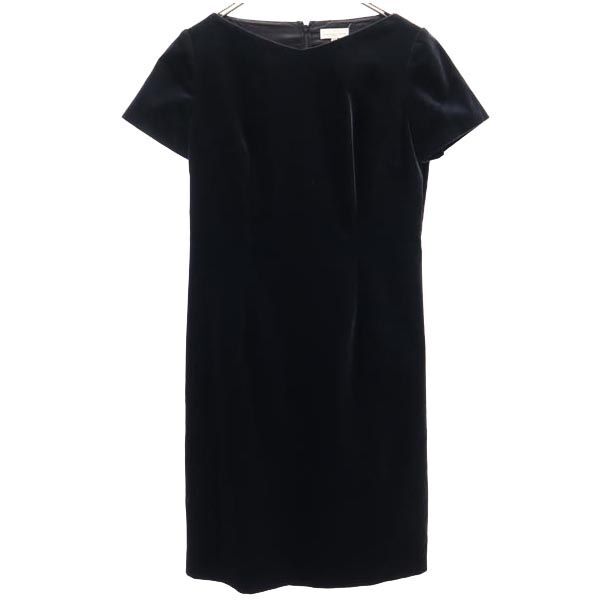 BALENCIAGA made in Japan Short sleeve Velor-like one piece 40 black Women