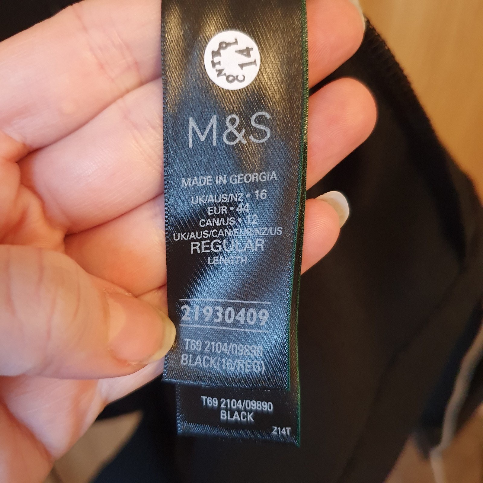 Marks & Spencer Strapless Dress Classic Minimalist Quiet Luxury Size 16 Black