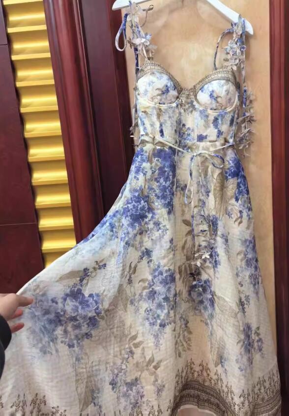 Floral Women’s Sleeveless Long Dress Formal Cocktail Prom Gown Slim Fit Fashion