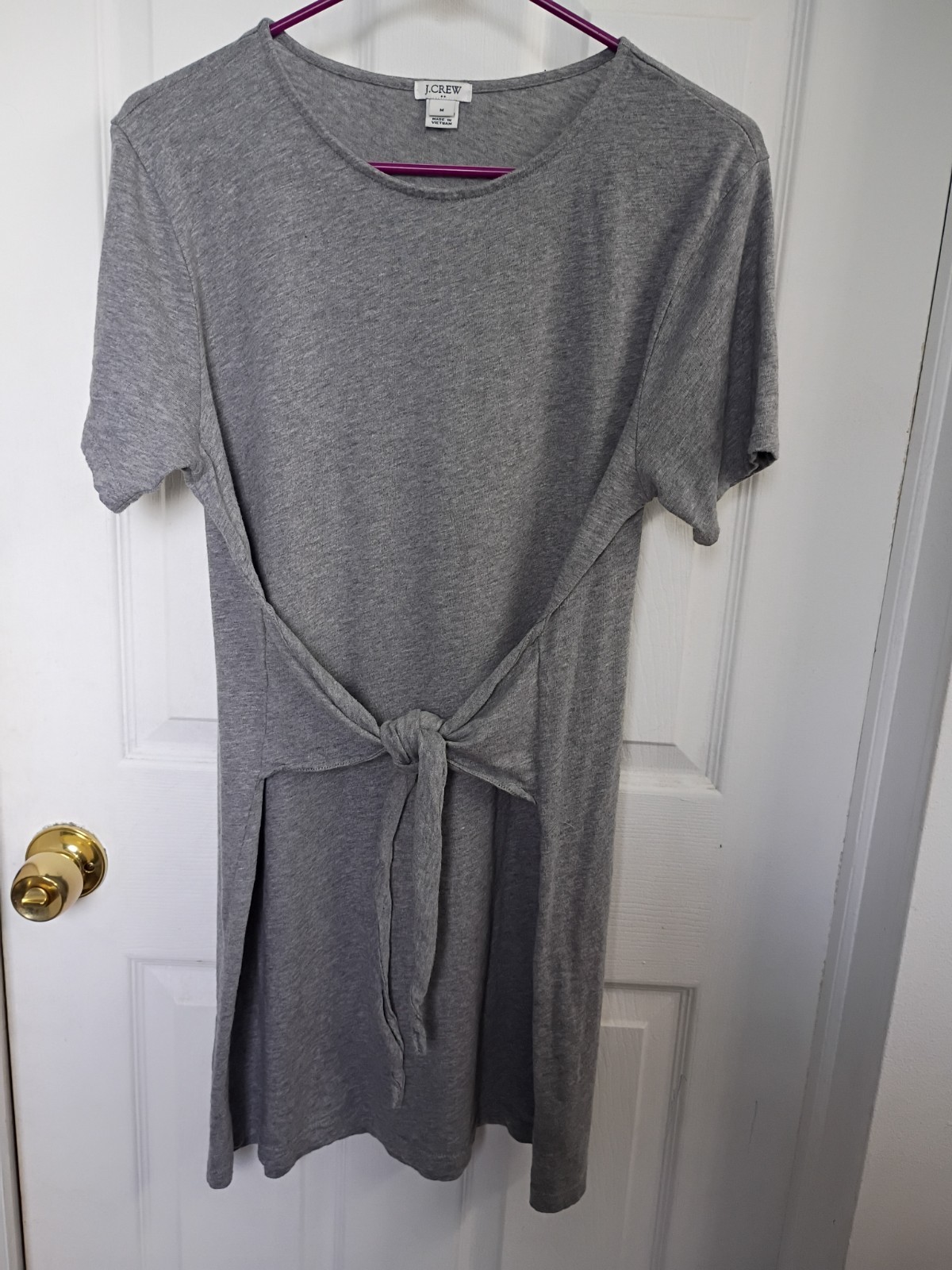 J crew front tie t-shirt dress medium