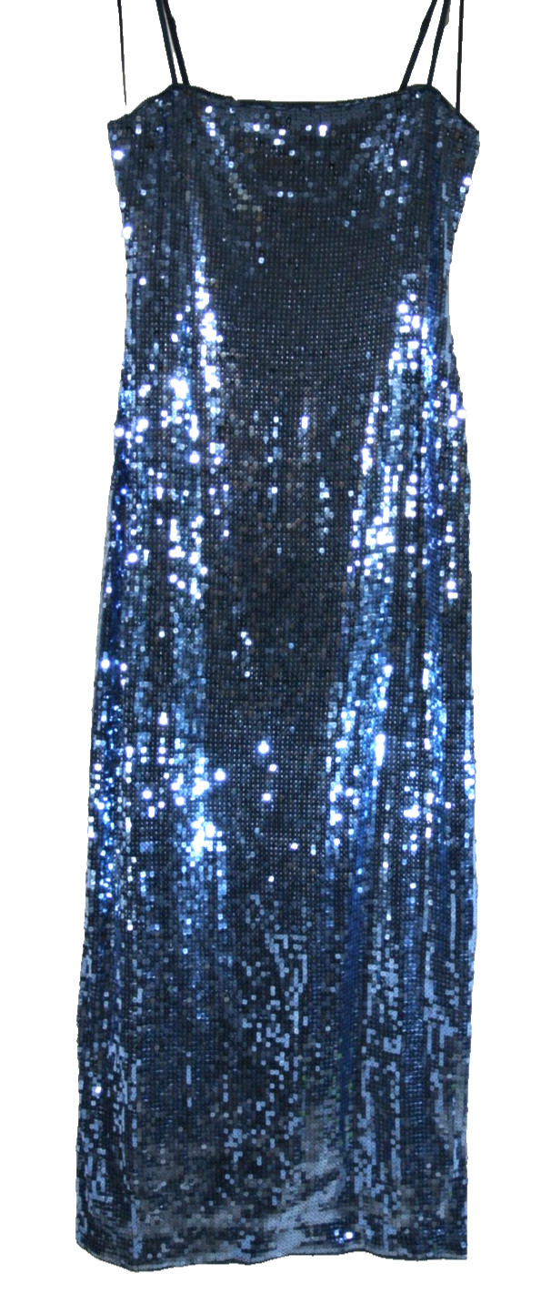 NEW, Reformation ELISE KNIT SEQUIN SPAGETTI STRAP LONG DRESS Sz #LD349