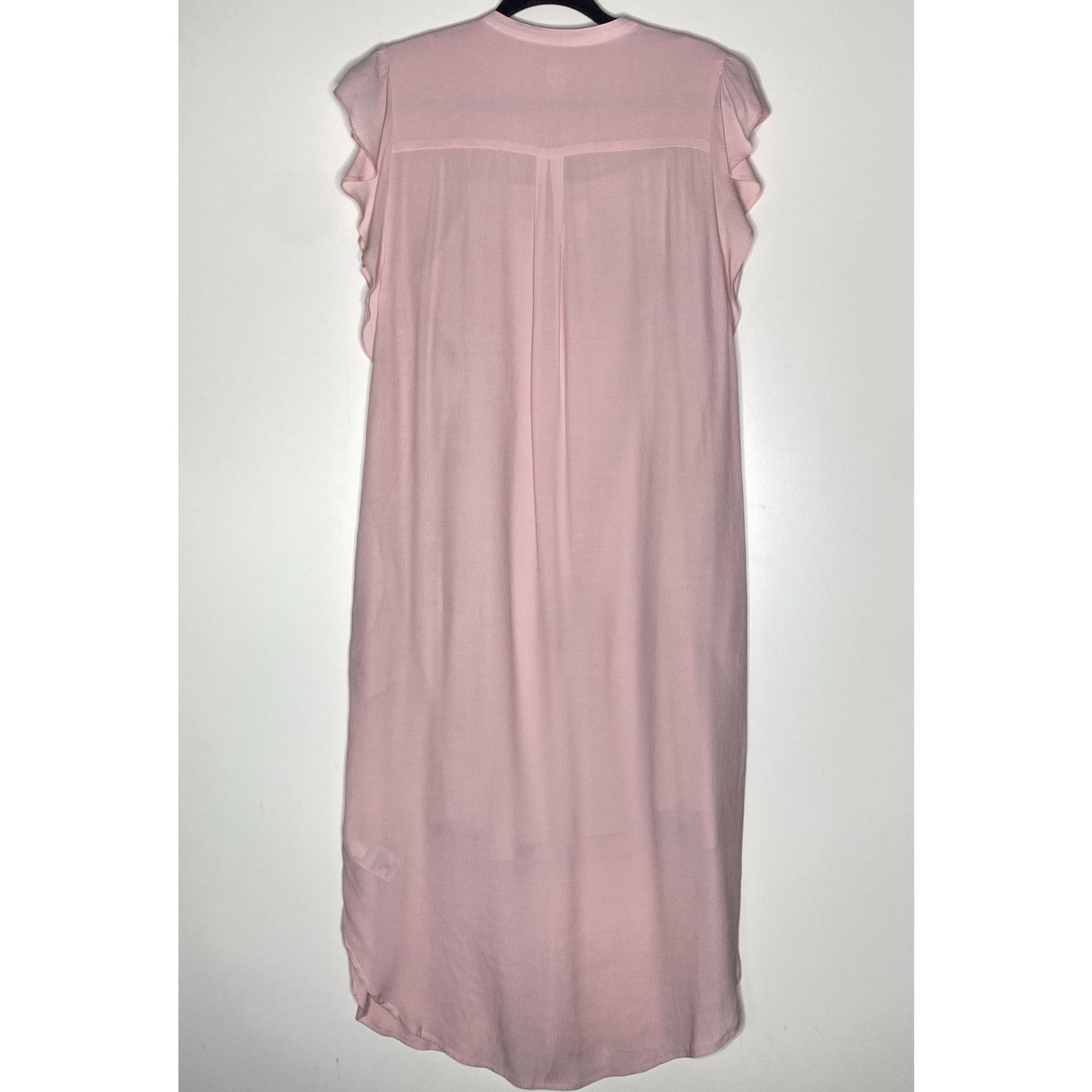 Gap Flutter Sleeve Button Front Side Pocket Midi Shirt Dress Women’s Size Small