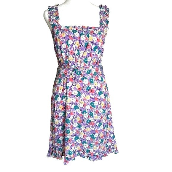 Faithfull The Brand Mid Summer Mini Dress Nefeli Floral Rayon NWT Size Small