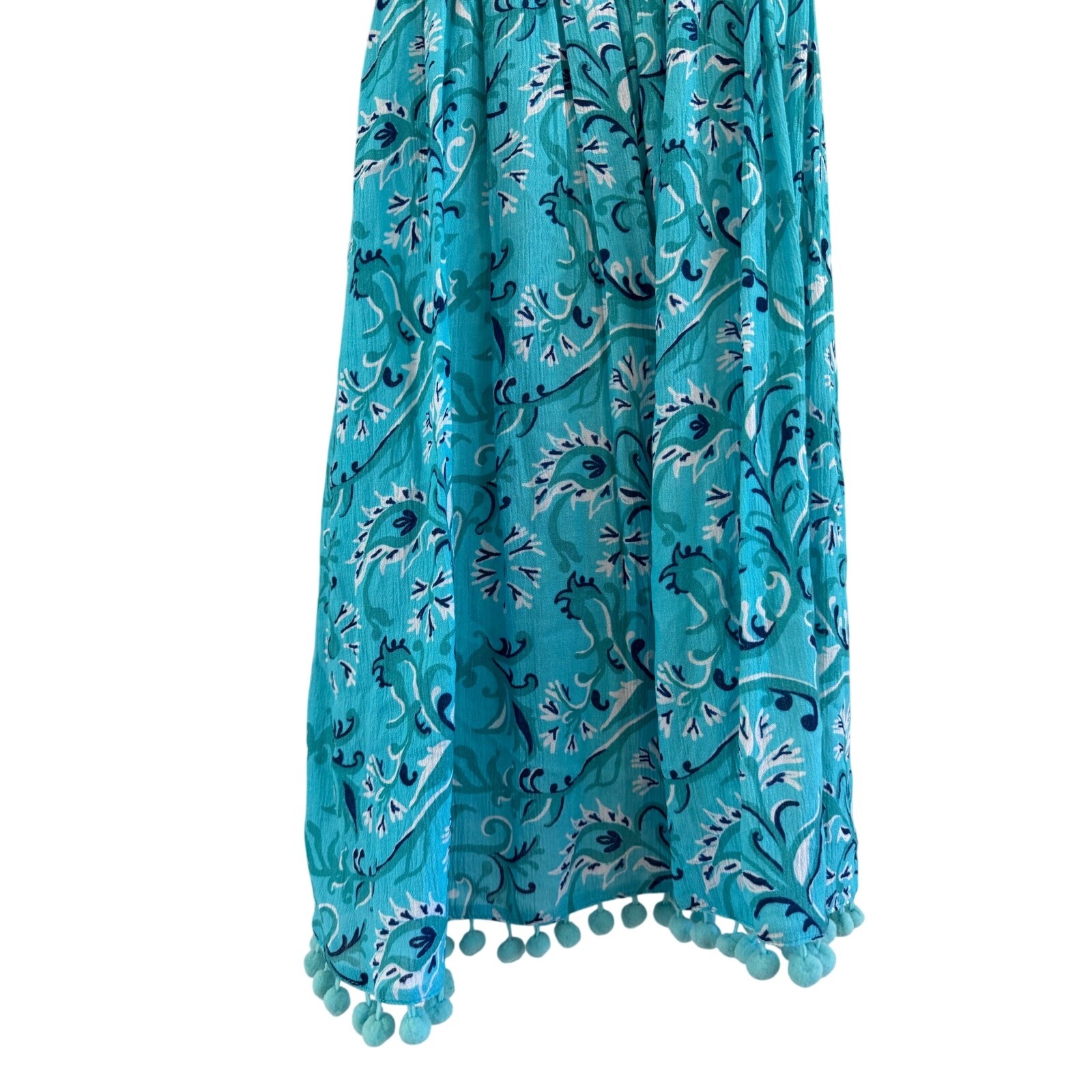 NWT Celina Moon Ariel Mini Kimono Dress Blue V-neck Medium Beach Boho Fairy