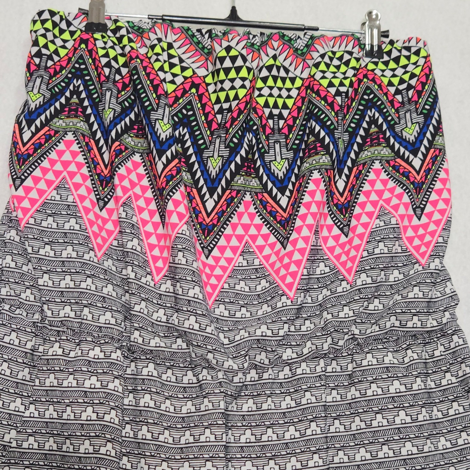 Xhilaration Strapless Maxi Dress Aztec Print Elastic Waist Pockets XL ptp: 21″