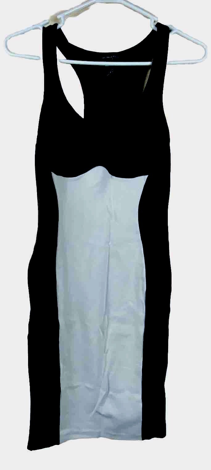MODA International Bodycon Dress Womens Size 6 Black Tight Scoop Neck Sleeveless
