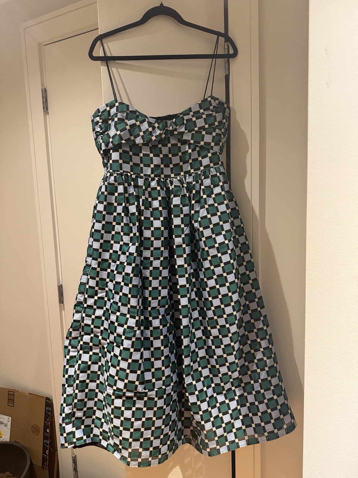 Stine Goya Arya check pattern midi dress L