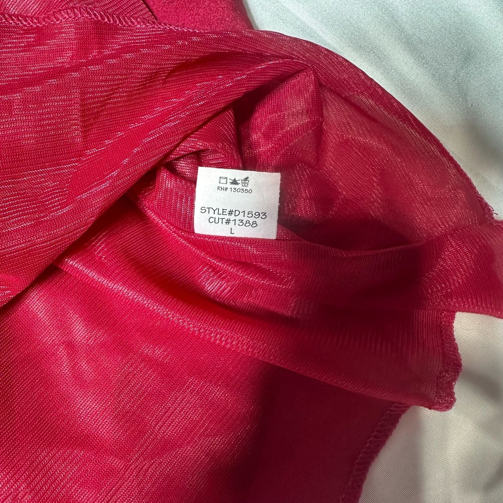 Peppermint Women L Colorblock Sleeveless Surplice Dress Coral Pink Magenta USA