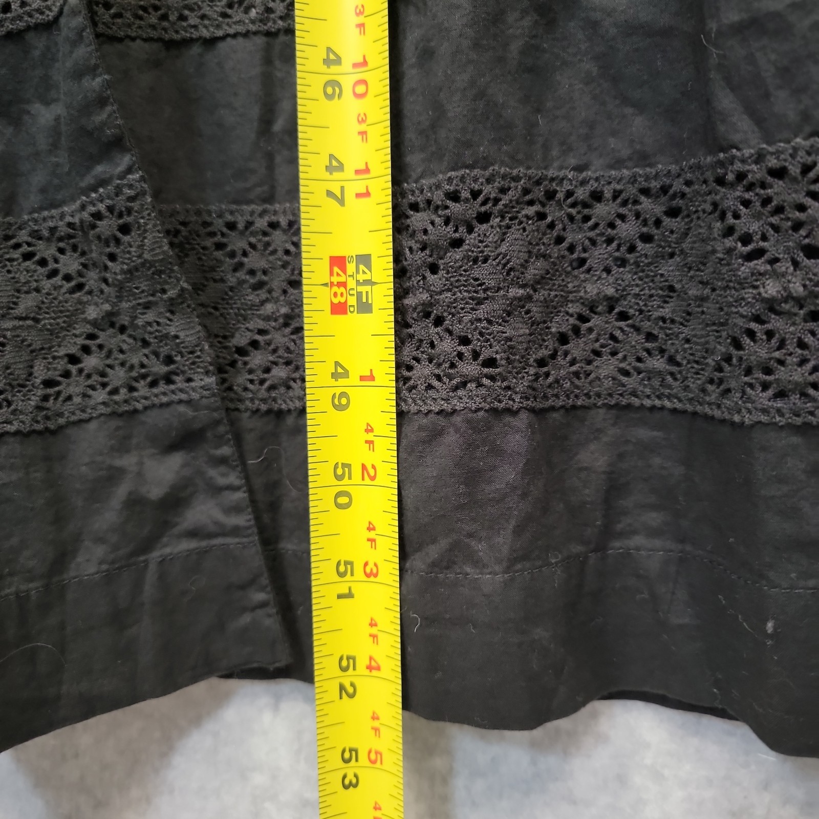 LoveShackFancy Edie Black Maxi Dress Cotton Poplin Button Down Boho Size Small
