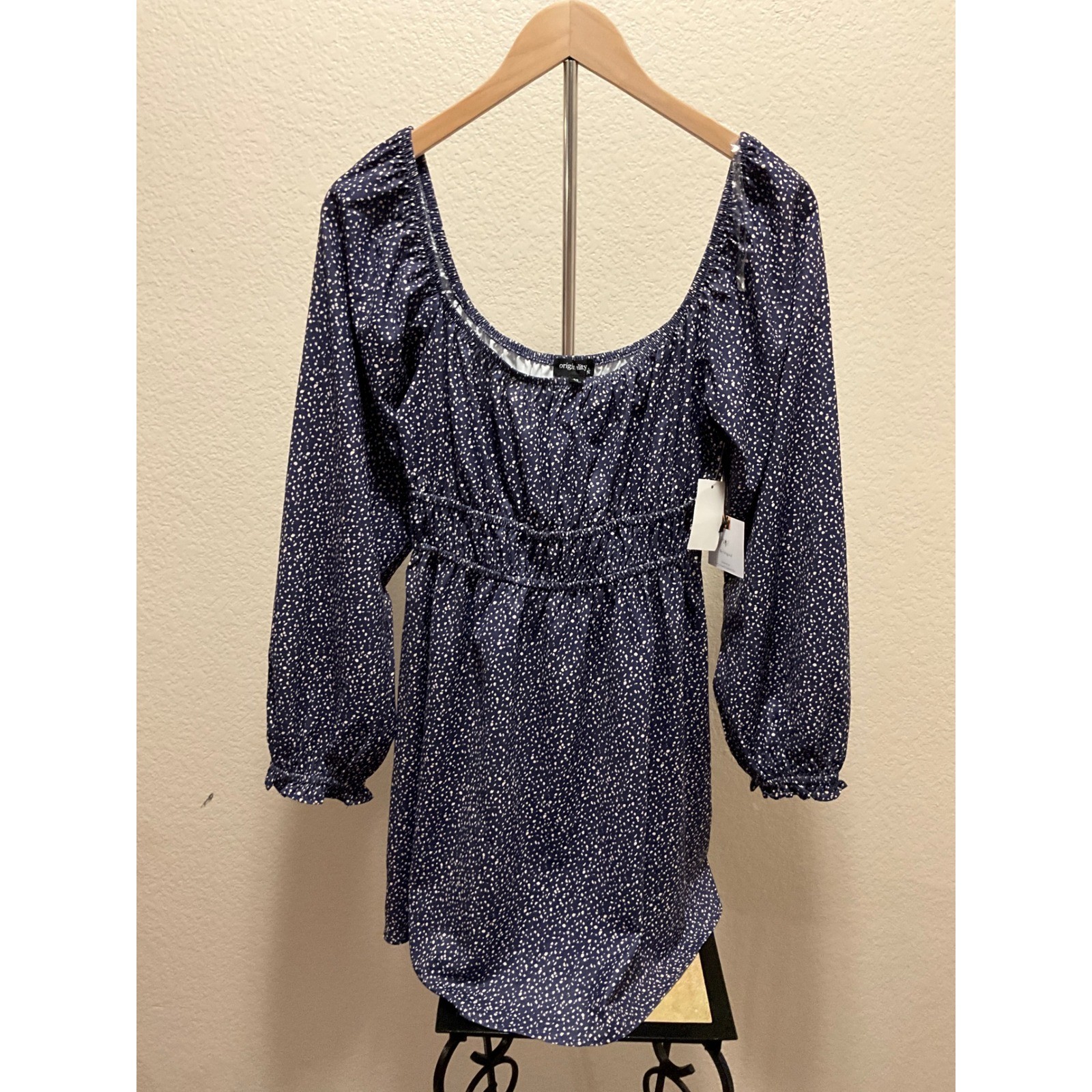 Originality dress Floral Square Neck Smocked Waist Long sleeve size m