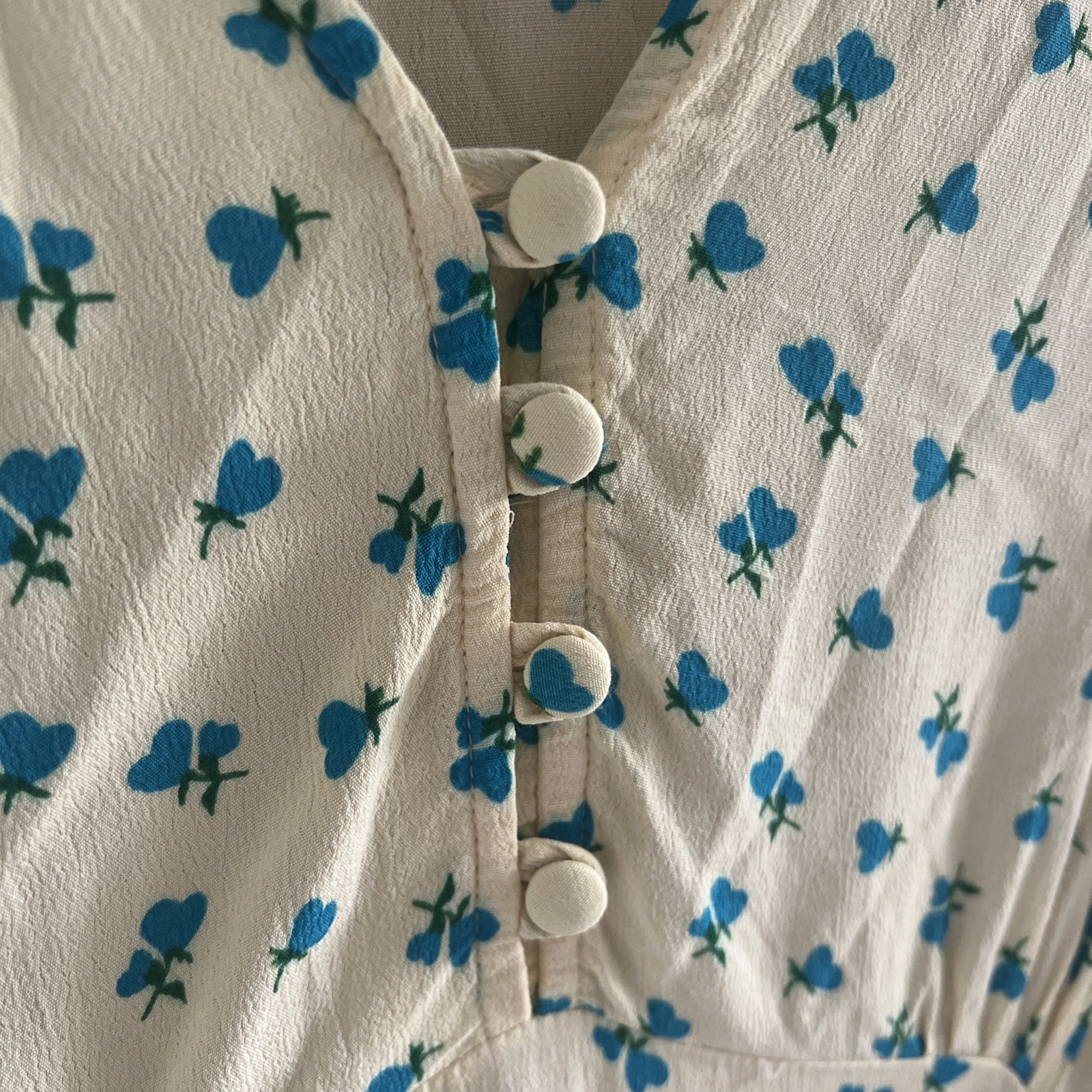 Marks & Spencer X Ghost Ditsy Print Tea Dress Size 18 Butter Yellow Blue Heart