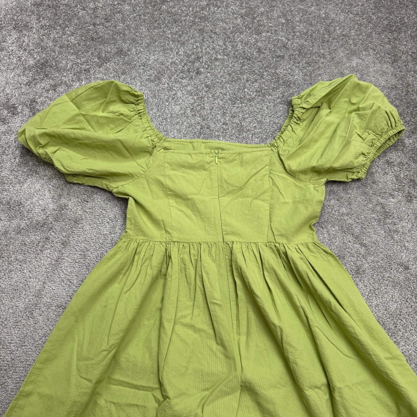 Princess Highway Modcloth Sanda Puff Sleeve A-Line Mini Dress Women 10 Green NWT