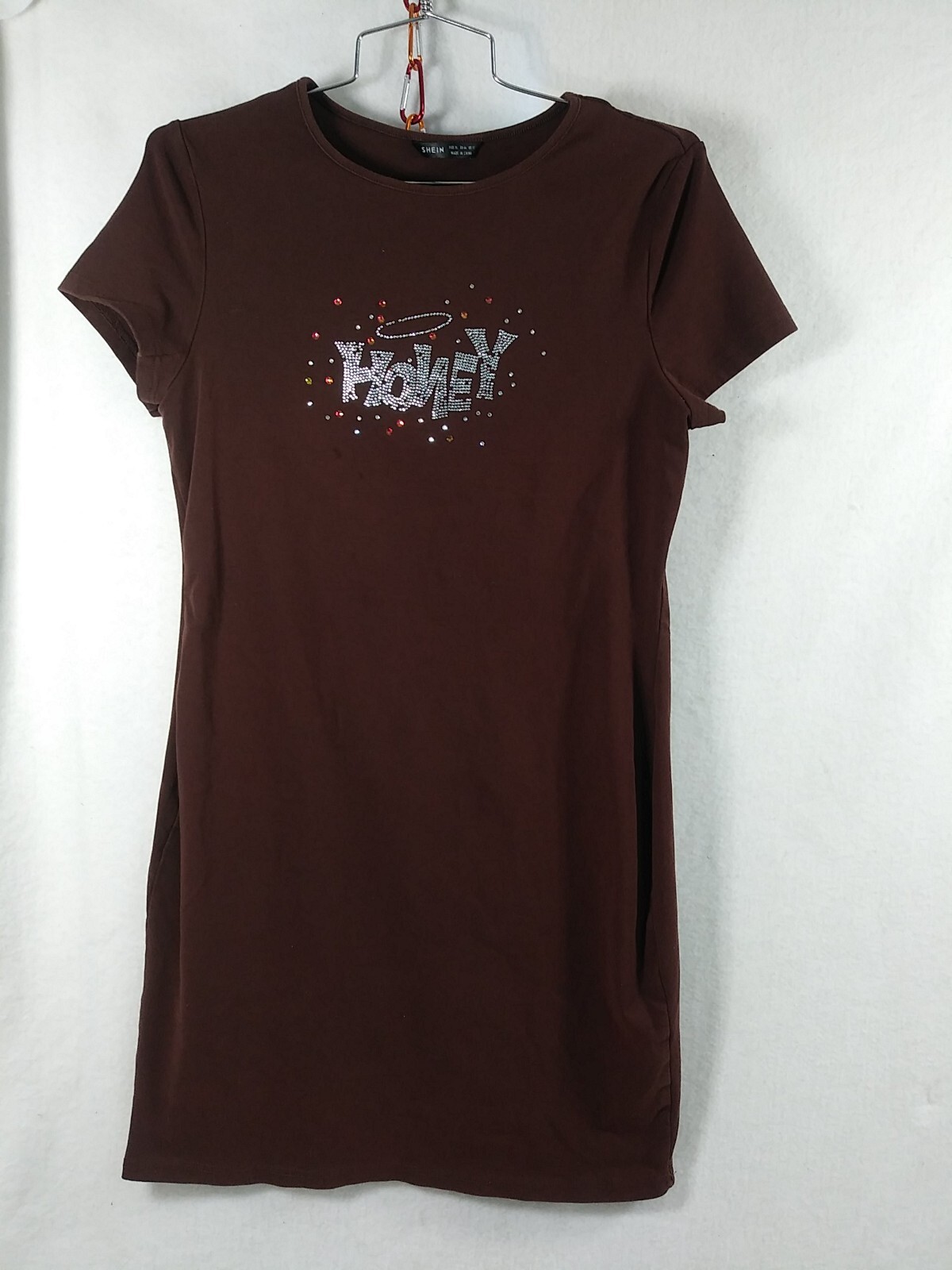 SHEIN Women’s Brown “Honey” blingy Dress Size XL Extra Large