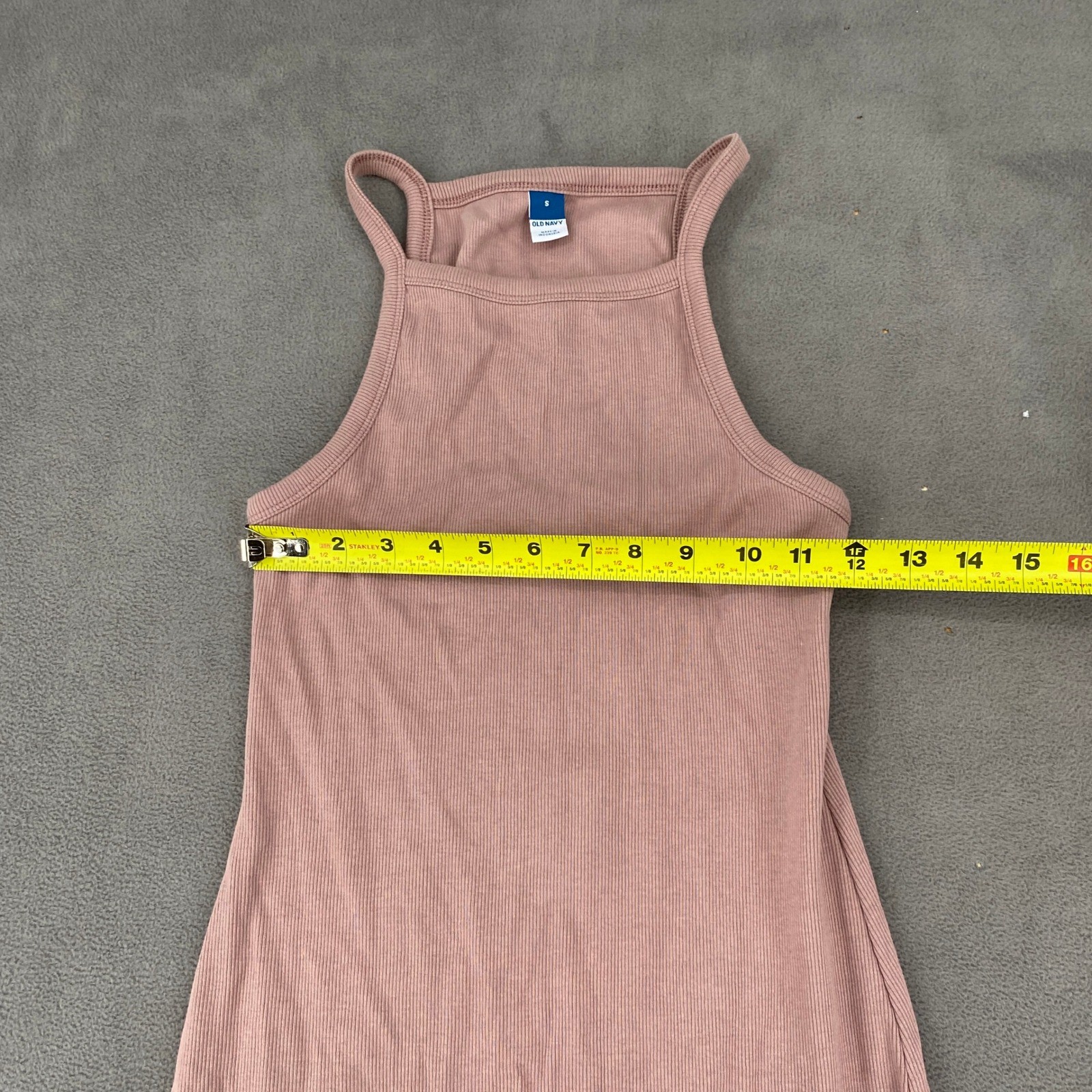 Old Navy Womens Ribbed High Neck Side Slit Maxi Dress Pink Small 5846