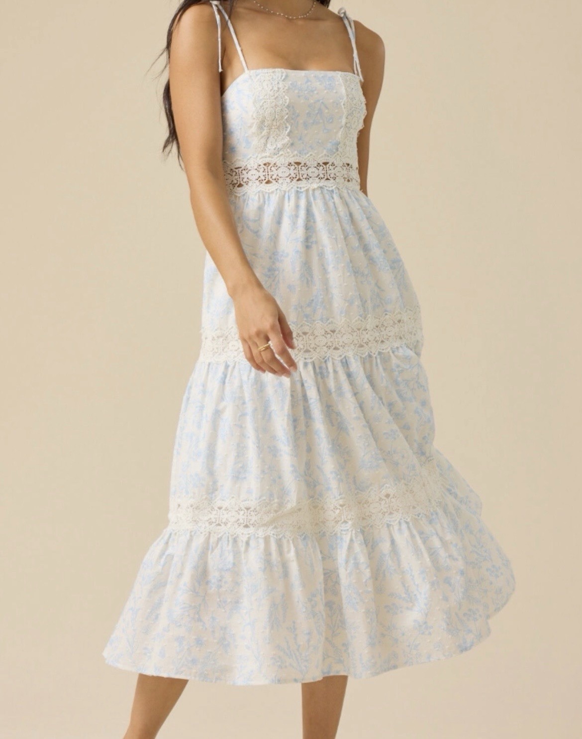 NEW Altar’d State Blue Floral Maxi Dress Size XL NWT