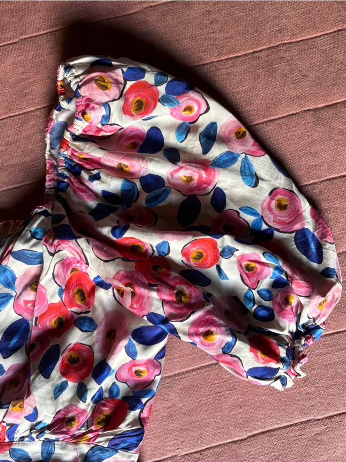 For Love & Lemons Floral Dress- Size 2X- Pink Blue & White- Plus Size Maxi Dress