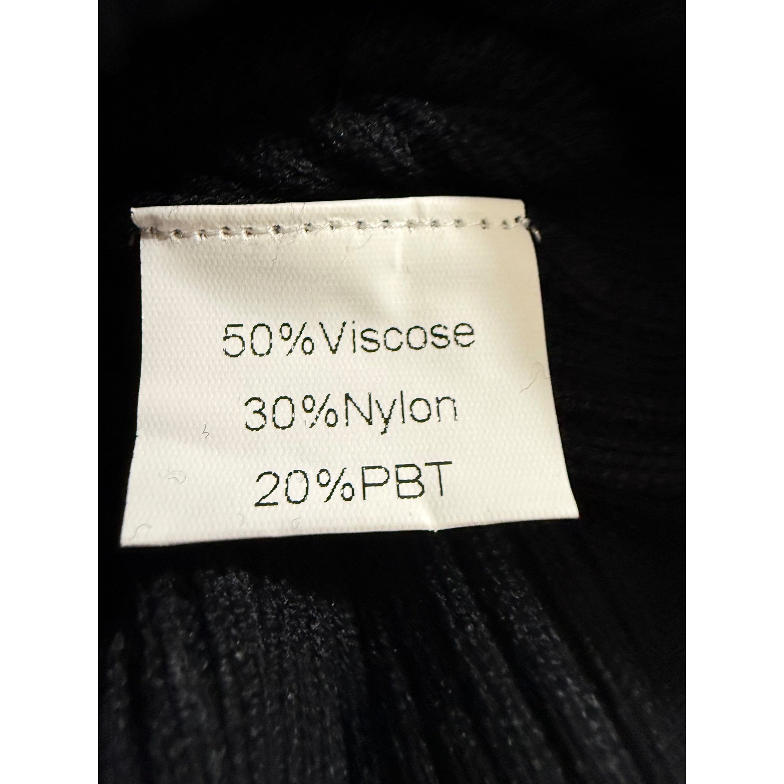 Anrabess Black Ribbed Mock Turtleneck Long Sleeve Midi Dress Knit Small