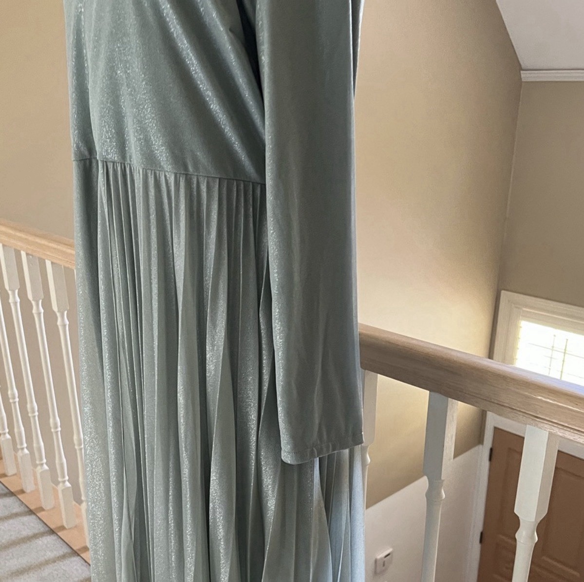 Refka Sparle Sage Mint Long Sleeve Modest Dress Size 14 New With Tags
