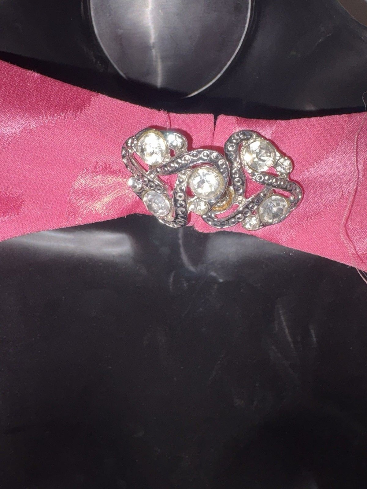 VTG A.J. Bari 100% Silk Drop Waist Ruffle Dress Sz 10