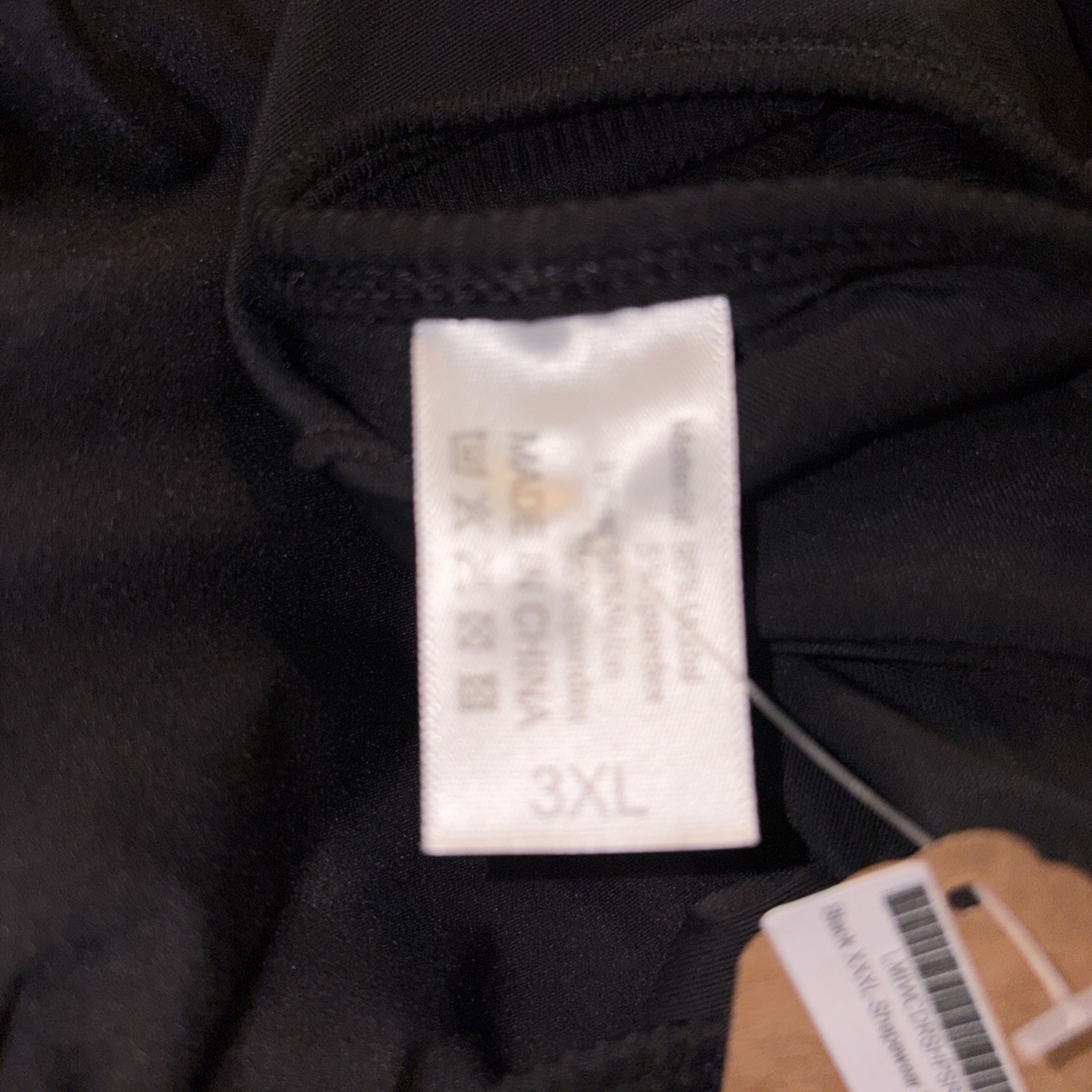 Plus Size XXXL Black Ribbed Shaper Dress Short Sleeves NWT $107 Knee Length