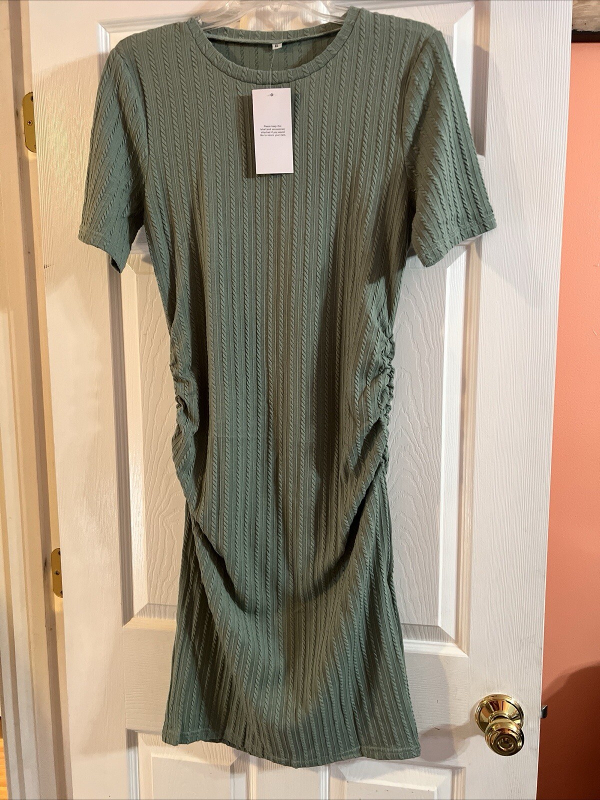 Kim S Casual Dress Women’s Size Extra Large Green Fit Tight NWT
