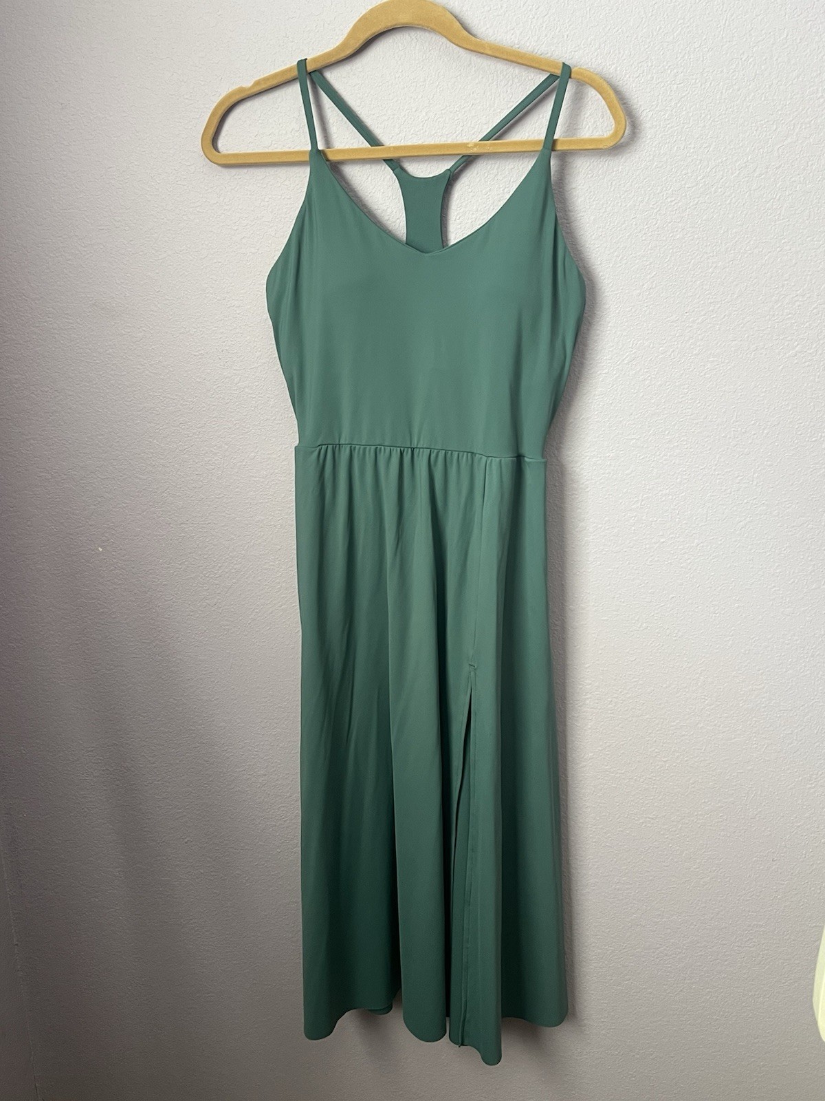Halara Green Athletic Midi Dress with Built In Padded Bra Size Medium