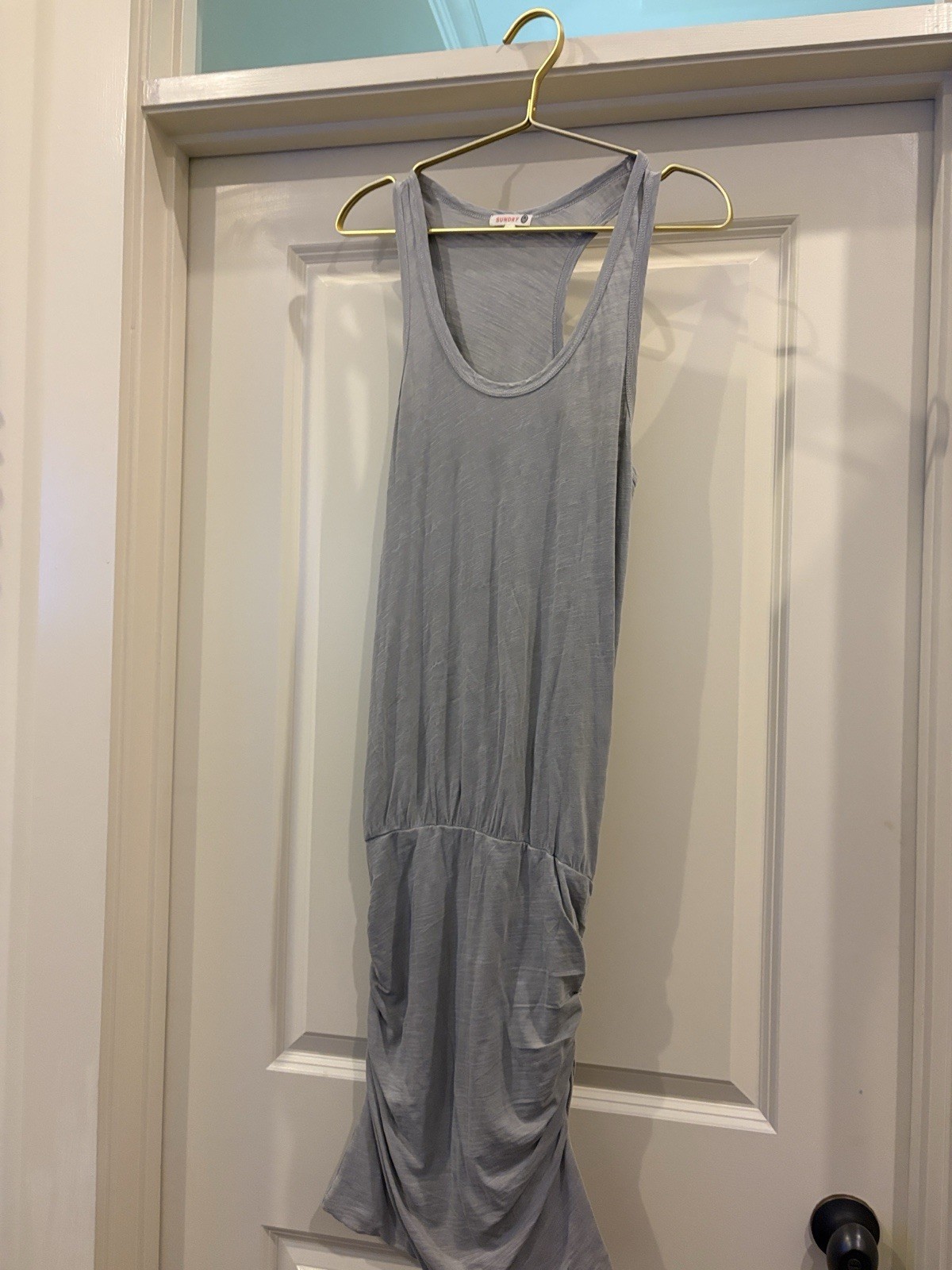 Anthropologie Sundry Ruched Skirt Tank Dress