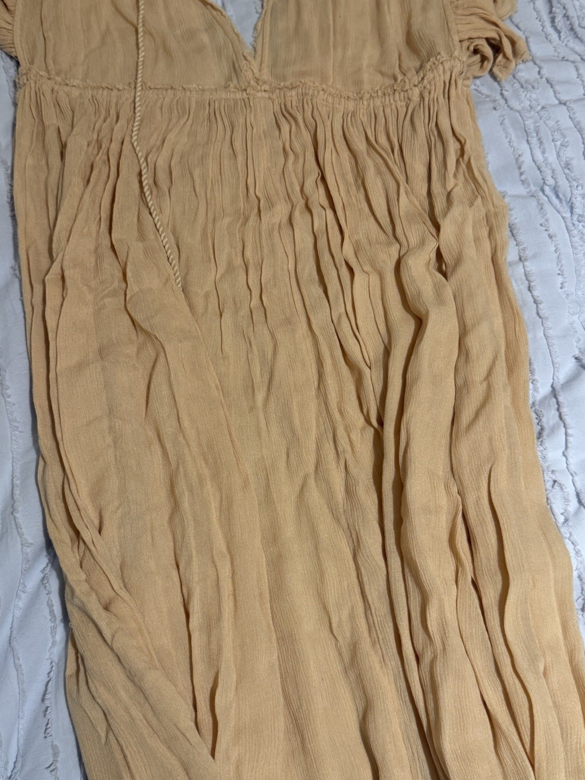Free People Bali Will Wait S Midi Dress Yellow Flowy Boho Cottage