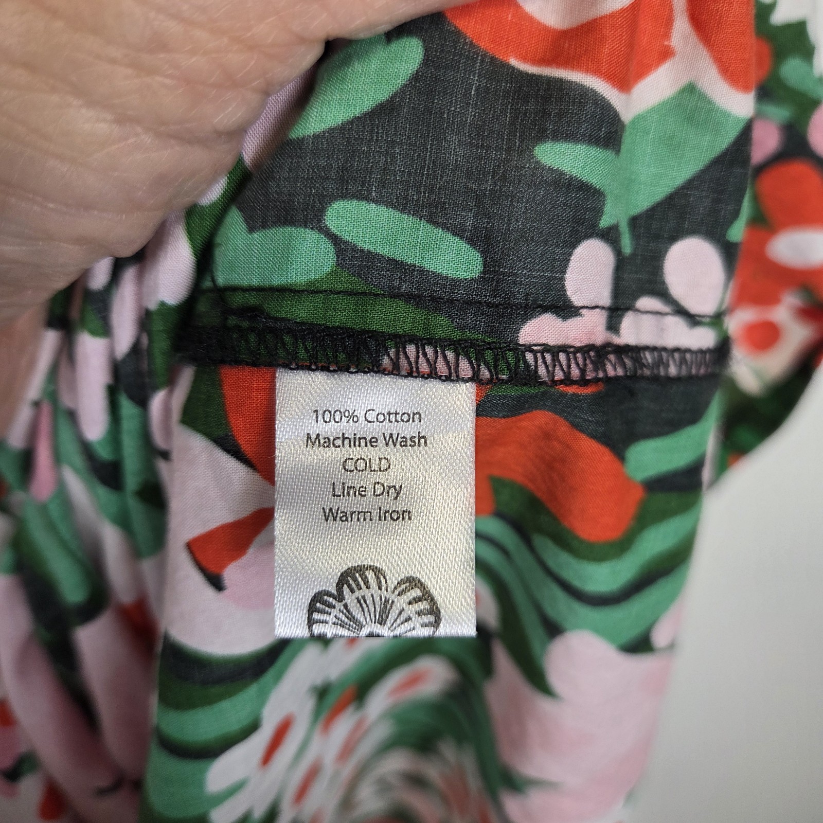 Lesley Evers Smocked Sleeveless Nadia Floral Midi Dress Womens 2X