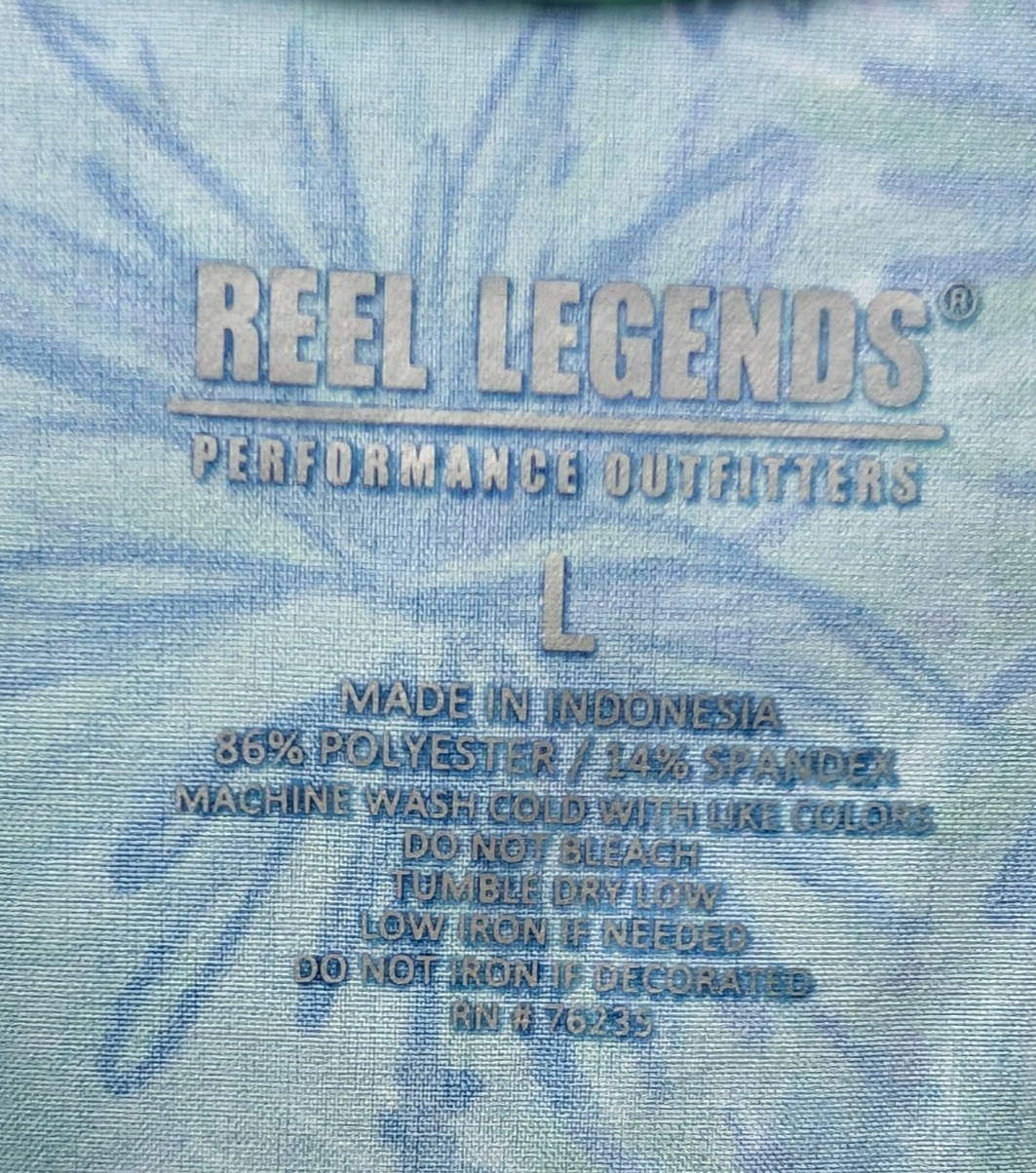 Reel Legends Performance Dress Large Tropical Floral Beach Outdoor Resort Cruise