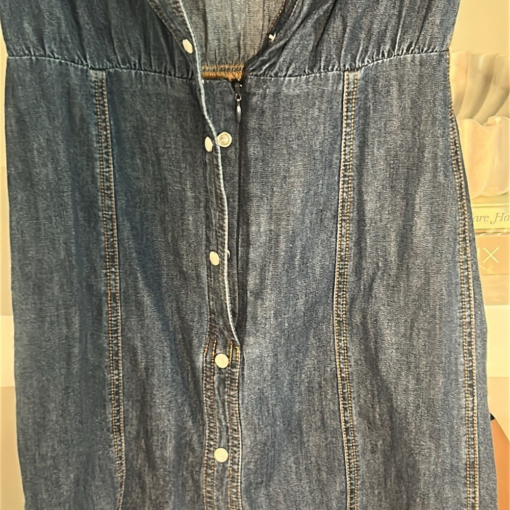 Veronica Beard Keston Snap-Front Denim Shirt Dress, 0
