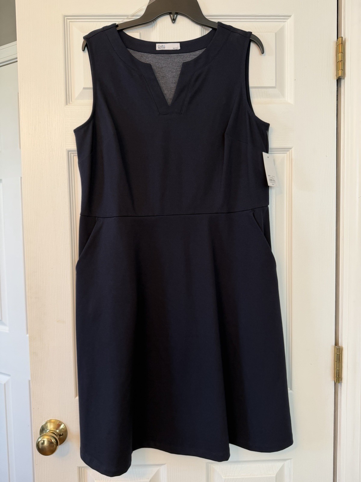 Croft And Barrow Navy Dress Large New W Tags