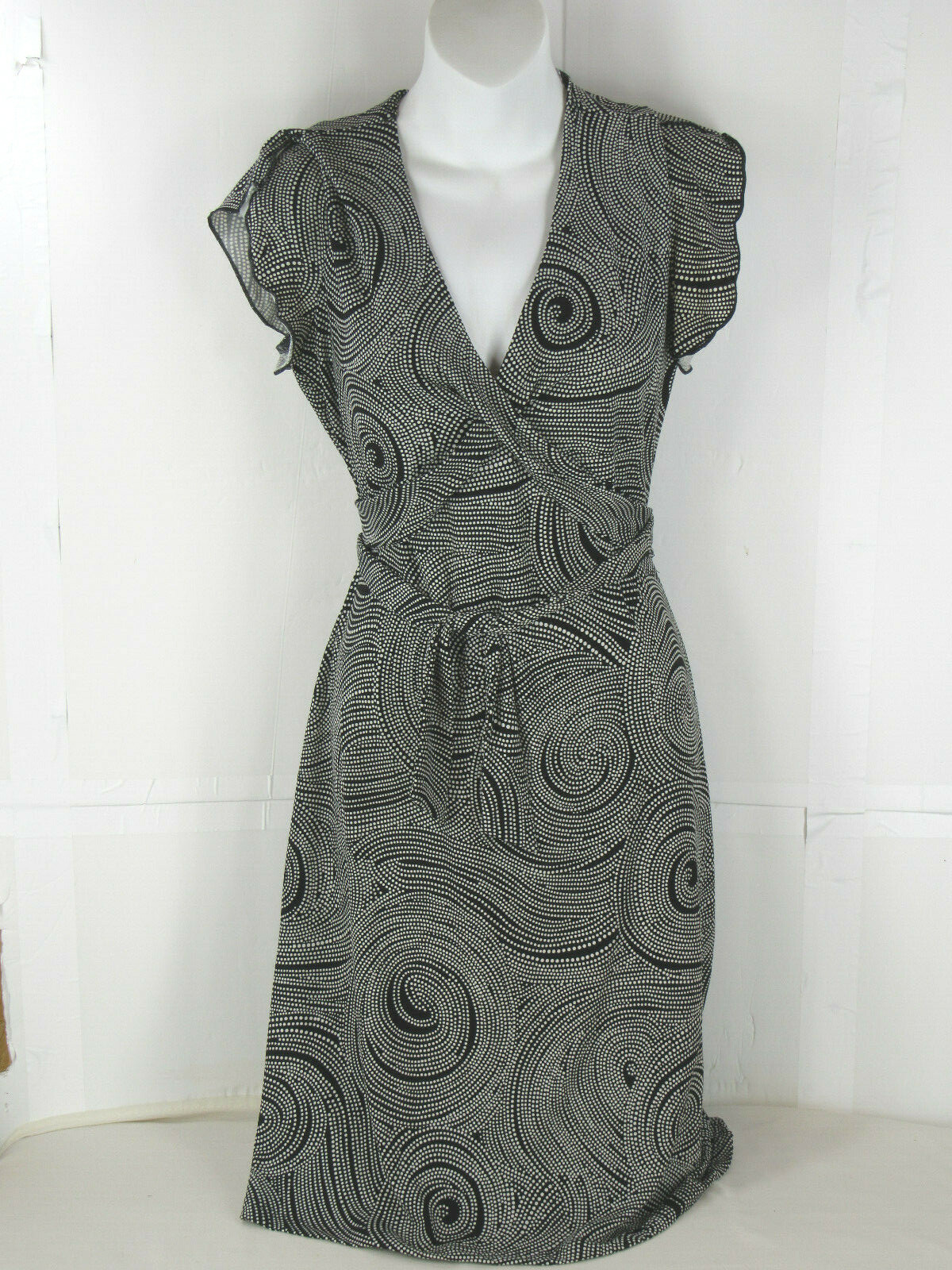 Giorgio Fiorlini S [ 32in Bust 36in Hips 37L ] Dress Black White Sleeveless