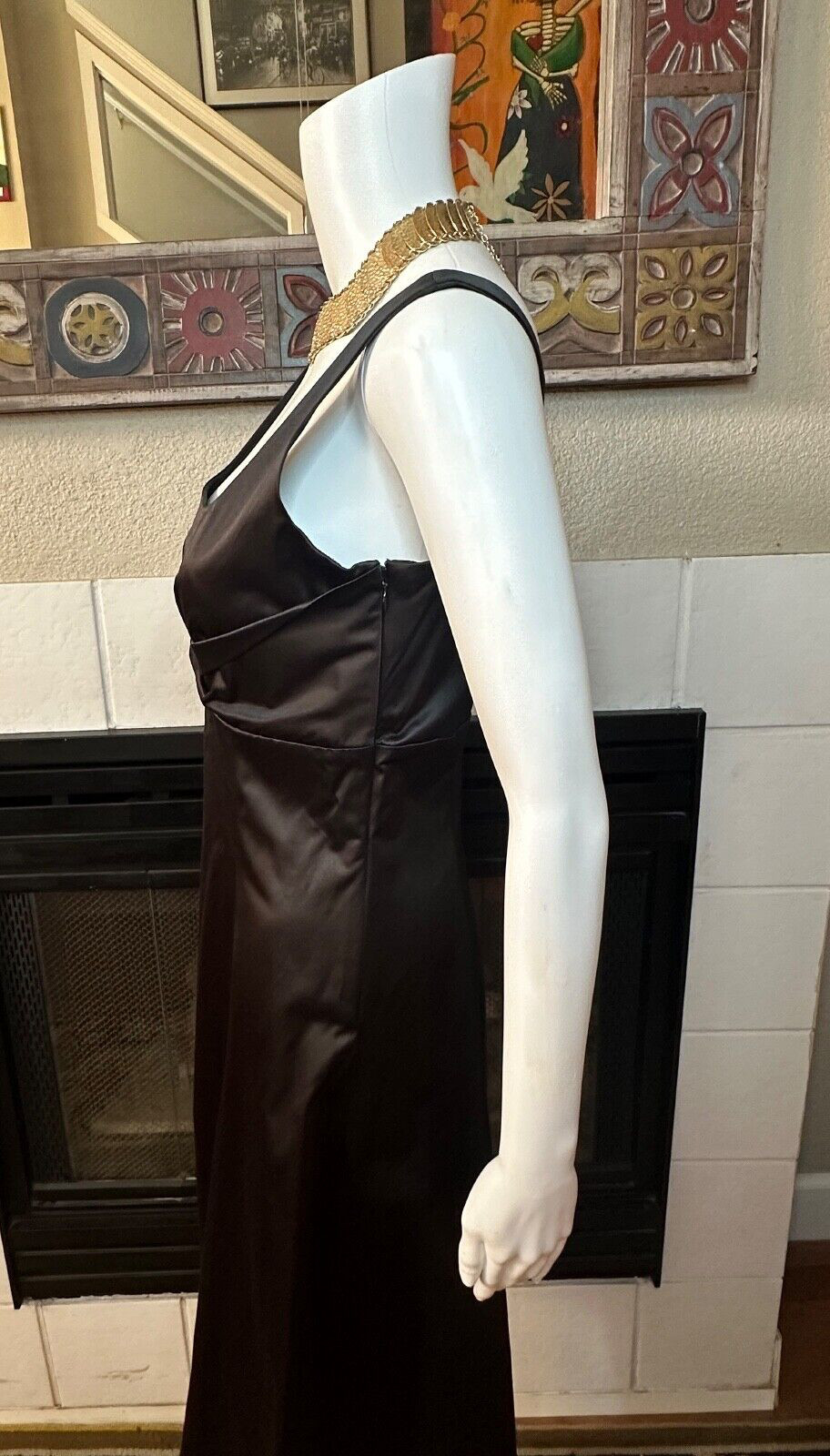 silk assets black cocktail Dress armpit to armpit 16″ Length 41.5″